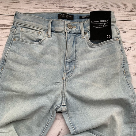 BANANA REPUBLIC high rise ankle length light wash denim skinny jean size… - Picture 3 of 12